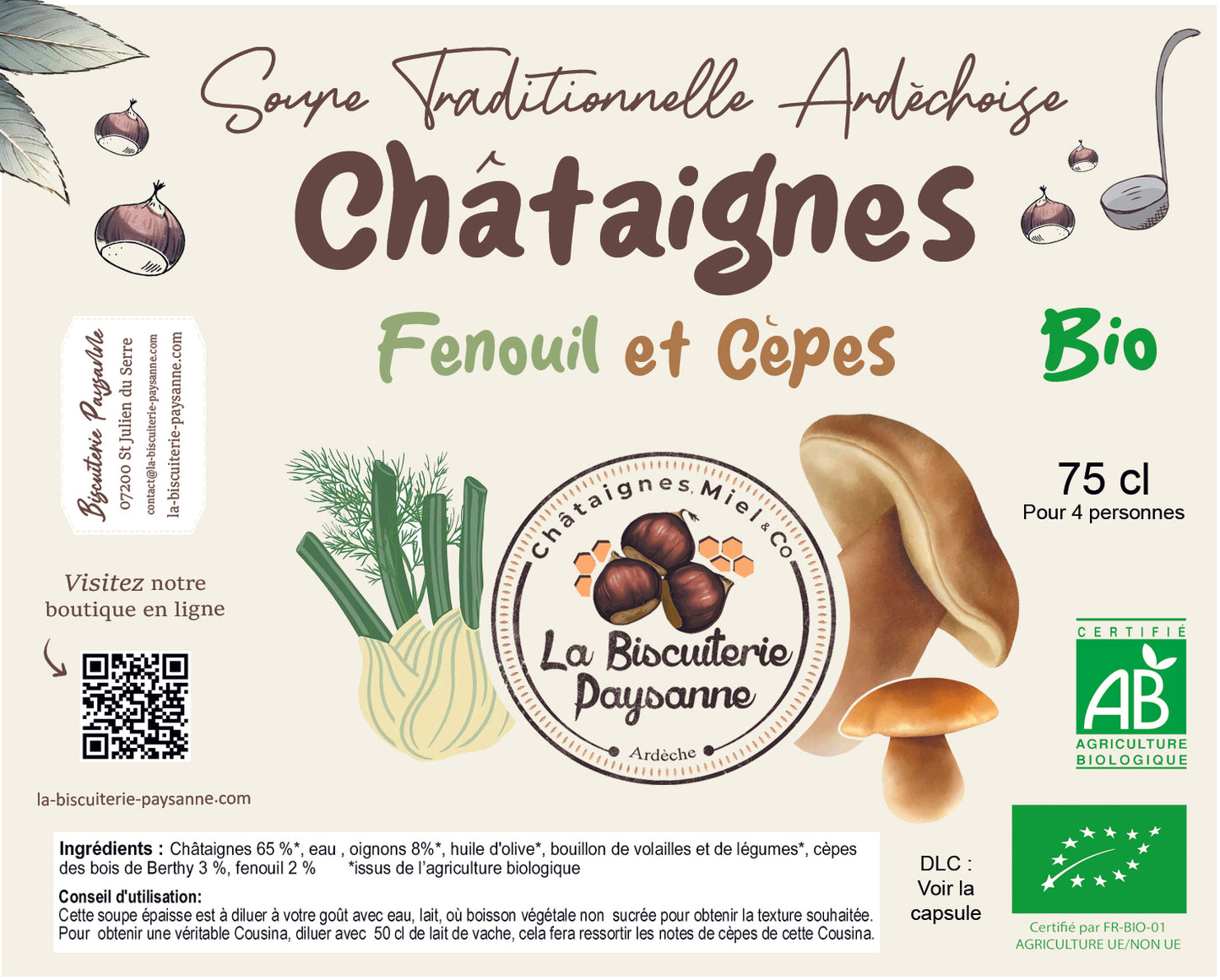 Soupe chataigne fenouil cepes 🍵🌰