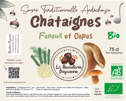 Soupe chataigne fenouil cepes 🍵🌰