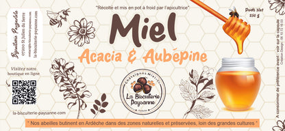 Miel acacia et aubépine 250gr 🐝🌸