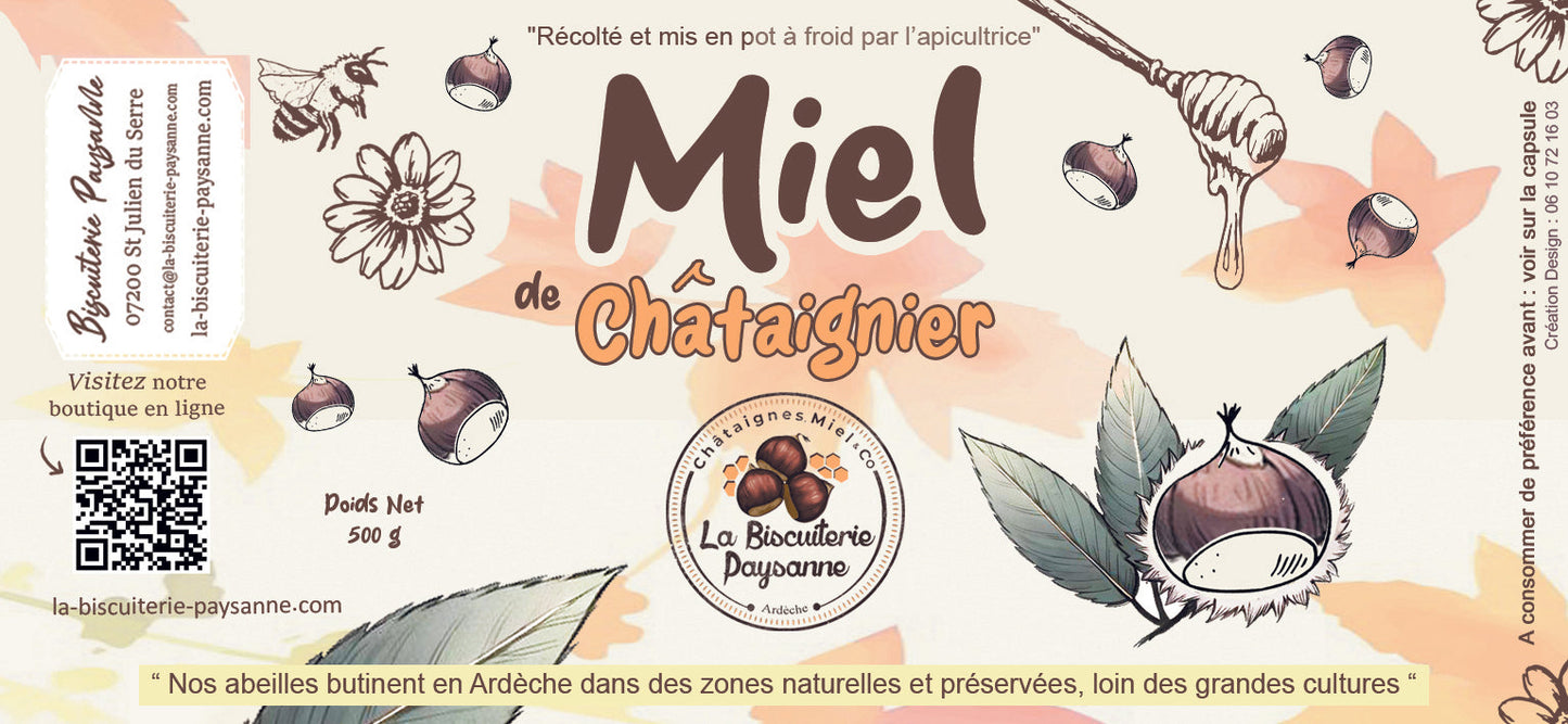 Miel châtaignier 500gr 🌳🐝